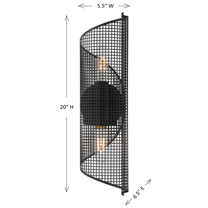 Savoy House 9-8030-2-89 Two Light Wall Sconce, Matte Black