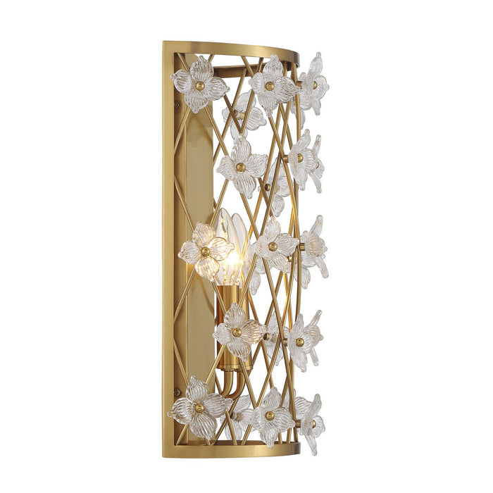 Savoy House 9-8411-2-322 Two Light Wall Sconce, Warm Brass