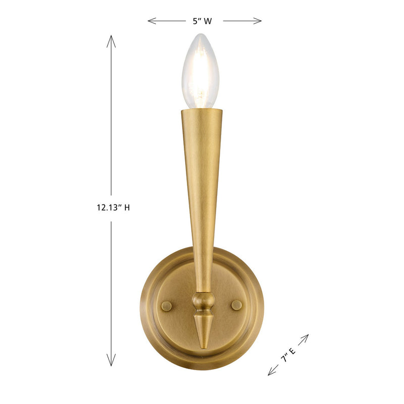 Savoy House 9-9419-1-220 One Light Wall Sconce, Riviera Brass