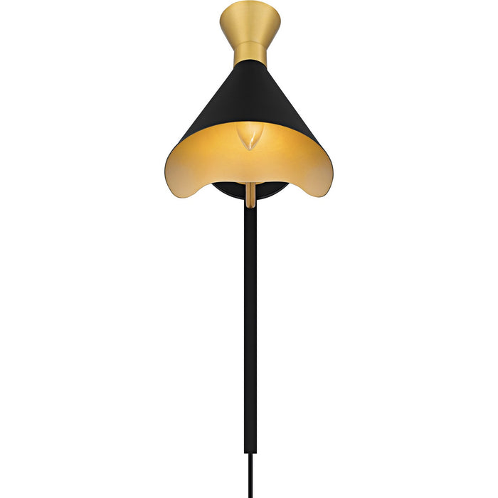 Quoizel ADN8706MBK One Light Wall Sconce, Matte Black