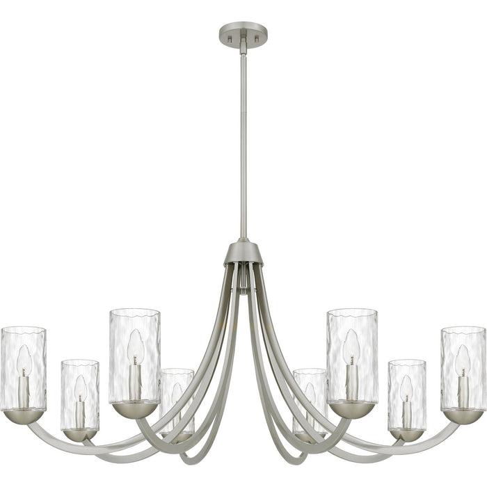 Quoizel ALD5045BN Eight Light Chandelier, Brushed Nickel