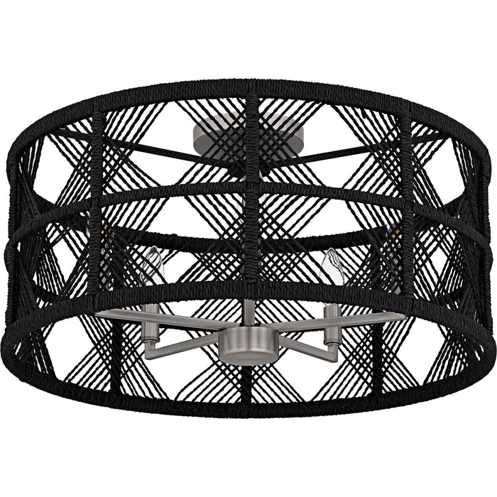 Quoizel AXF1722AN Five Light Semi-Flush Mount, Antique Nickel