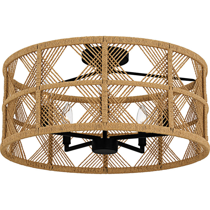 Quoizel AXF1722MBK Five Light Semi-Flush Mount, Matte Black