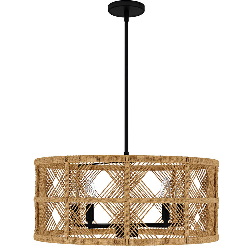 Quoizel AXF2822MBK Five Light Pendant, Matte Black