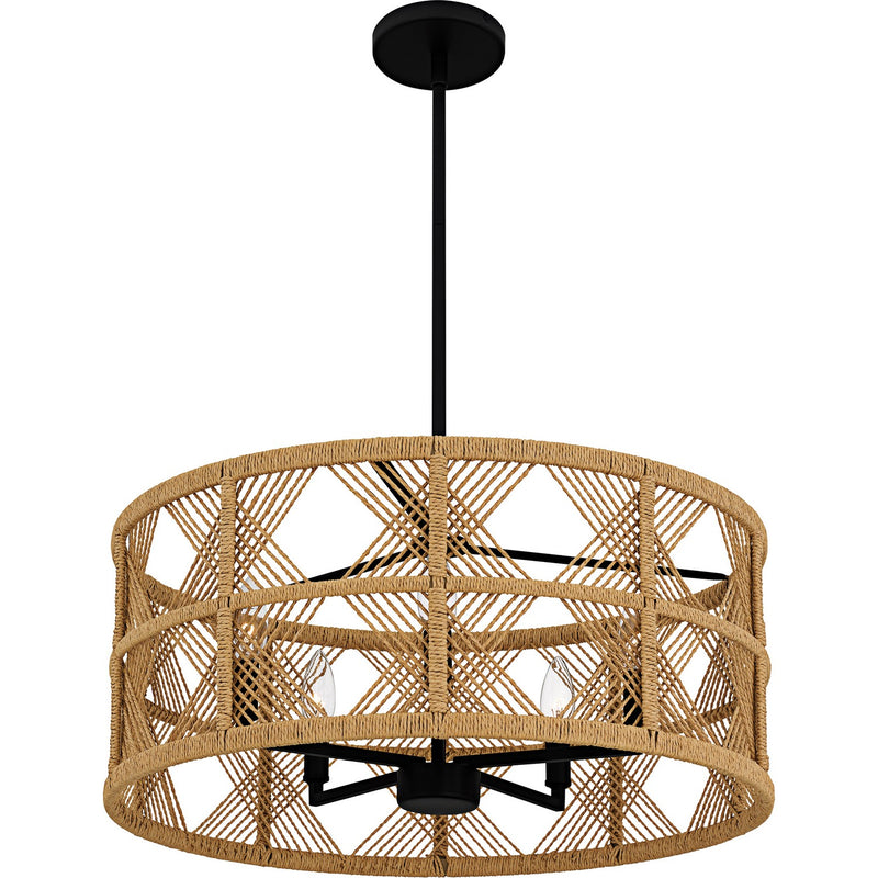 Quoizel AXF2822MBK Five Light Pendant, Matte Black