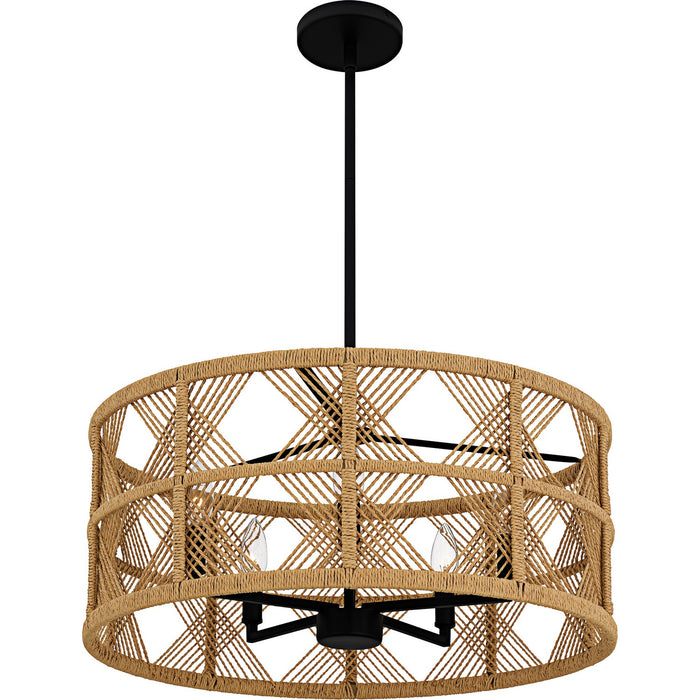 Quoizel AXF2822MBK Five Light Pendant, Matte Black