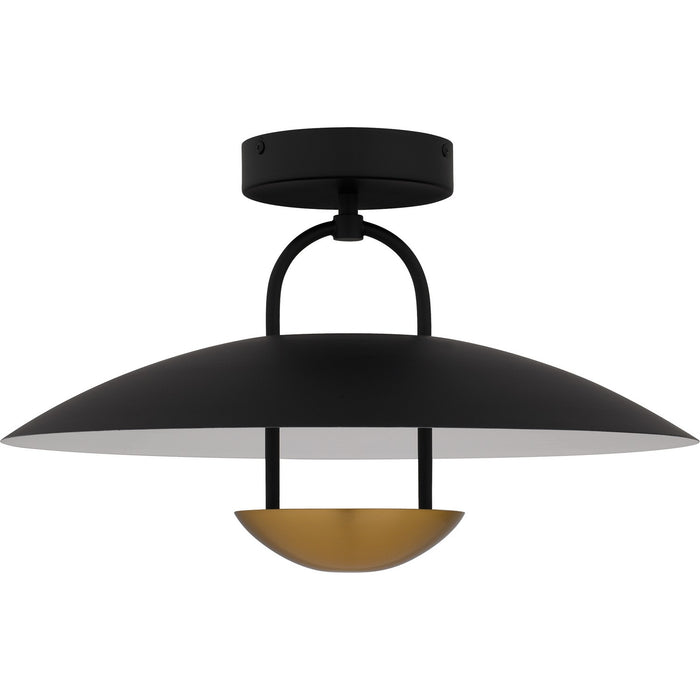 Quoizel BIN1718MBK LED Semi-Flush Mount, Matte Black