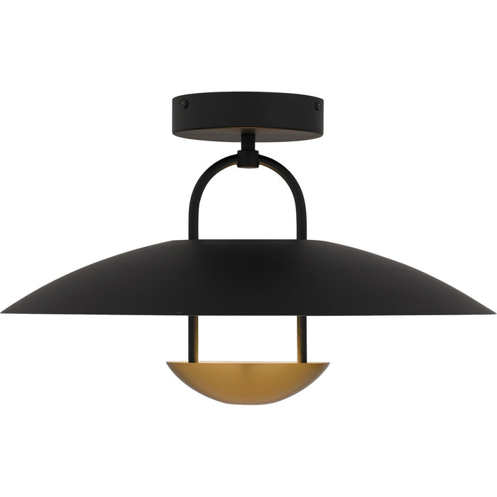 Quoizel BIN1718MBK LED Semi-Flush Mount, Matte Black