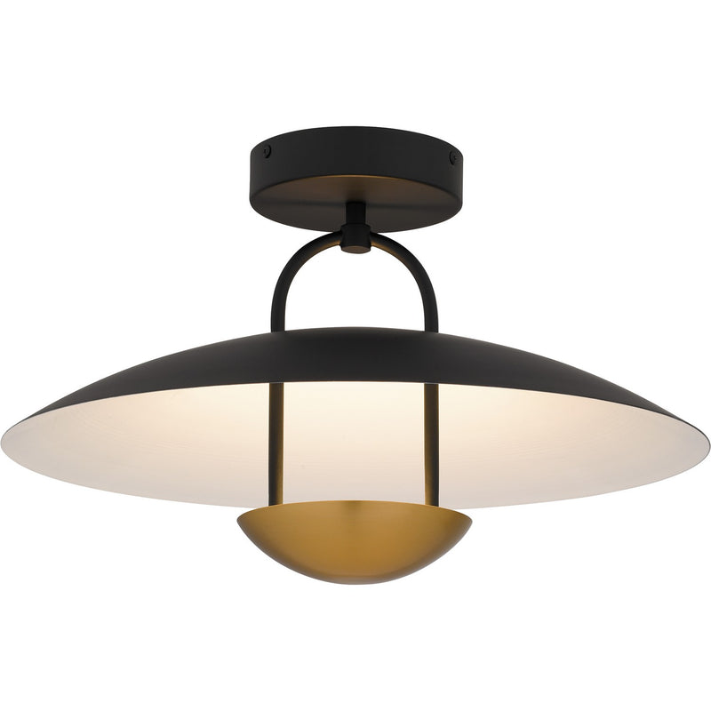 Quoizel BIN1718MBK LED Semi-Flush Mount, Matte Black