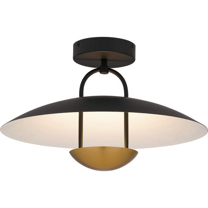 Quoizel BIN1718MBK LED Semi-Flush Mount, Matte Black