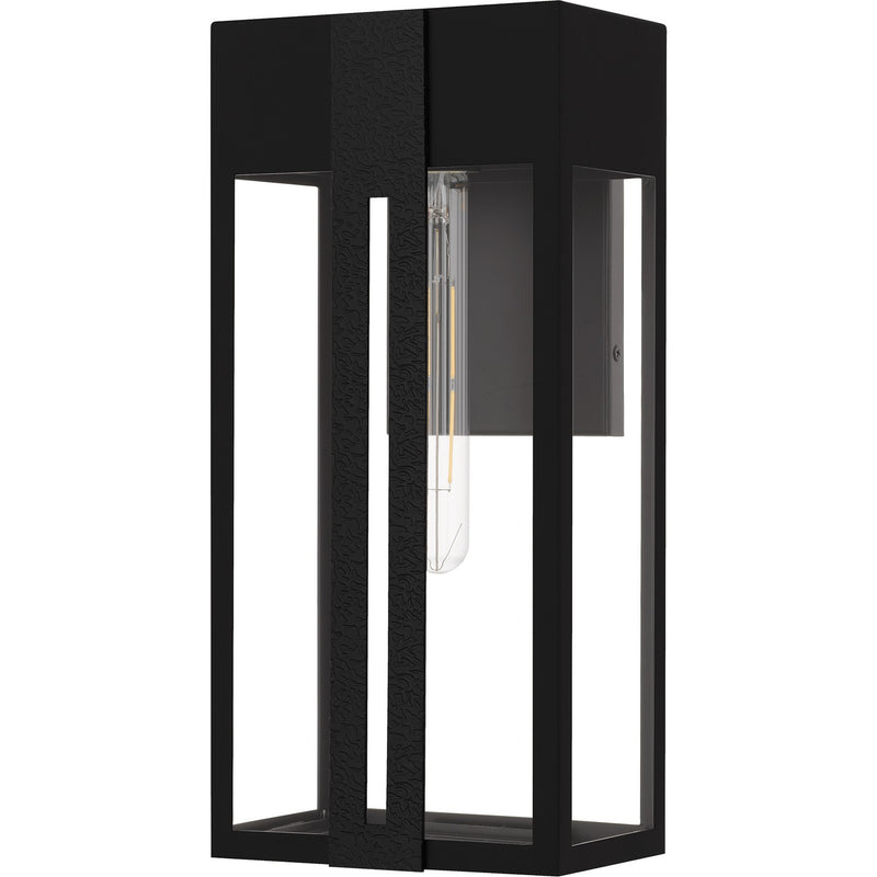 Quoizel BSW8407MBK One Light Outdoor Wall Lantern, Matte Black