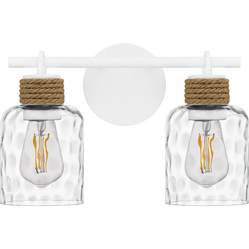 Quoizel BTC8614W Two Light Bath, Matte White