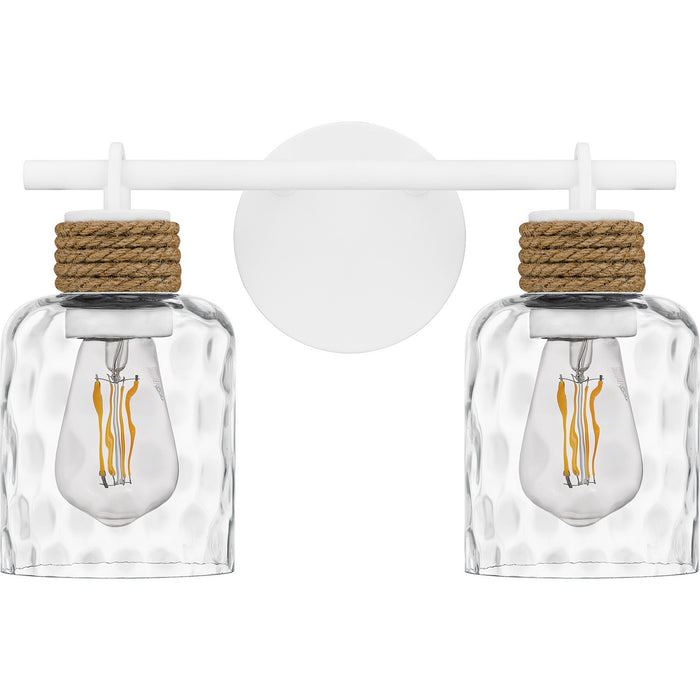 Quoizel BTC8614W Two Light Bath, Matte White