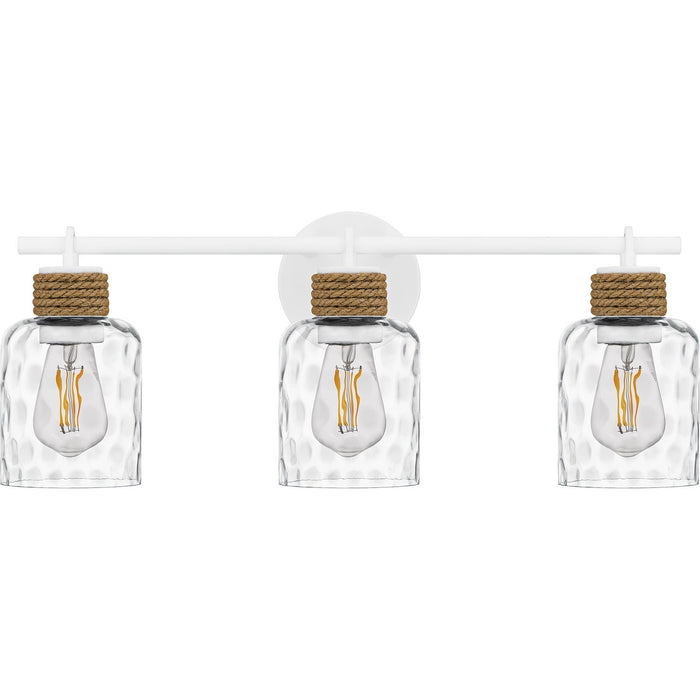 Quoizel BTC8624W Three Light Bath, Matte White