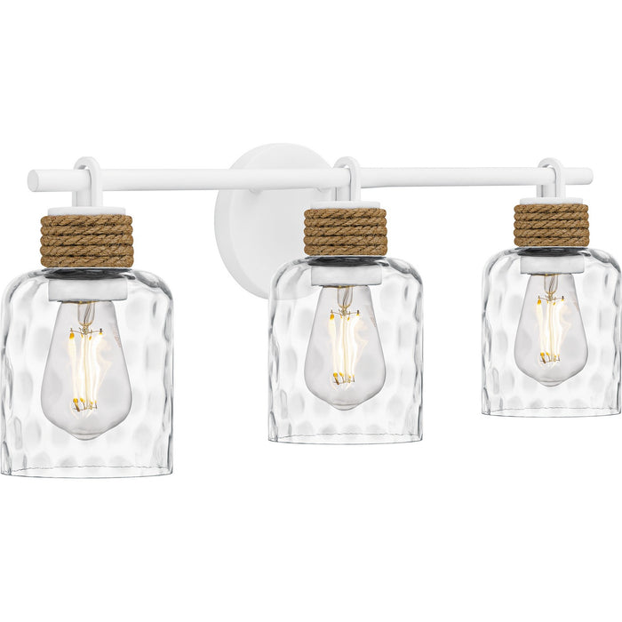 Quoizel BTC8624W Three Light Bath, Matte White