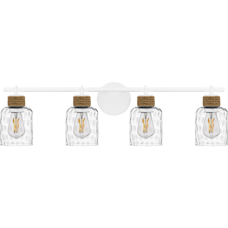 Quoizel BTC8634W Four Light Bath, Matte White