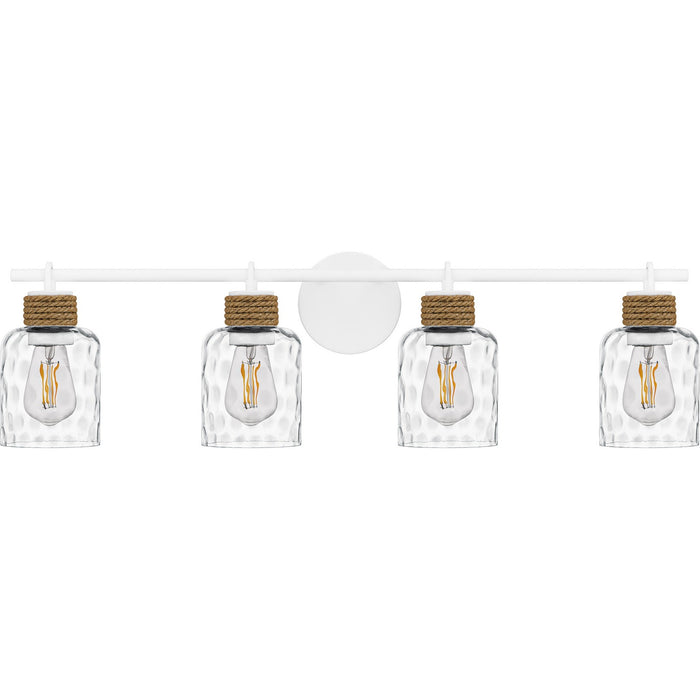 Quoizel BTC8634W Four Light Bath, Matte White