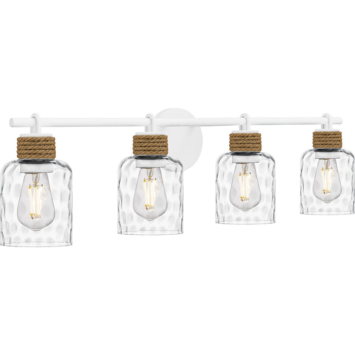 Quoizel BTC8634W Four Light Bath, Matte White