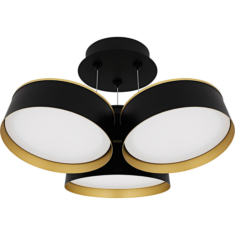 Quoizel BYS1719MBK LED Semi-Flush Mount, Matte Black