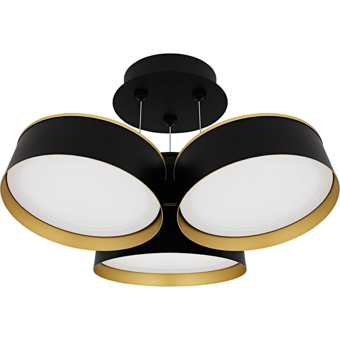 Quoizel BYS1719MBK LED Semi-Flush Mount, Matte Black