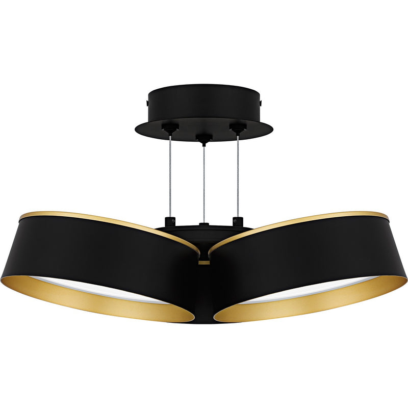 Quoizel BYS1719MBK LED Semi-Flush Mount, Matte Black