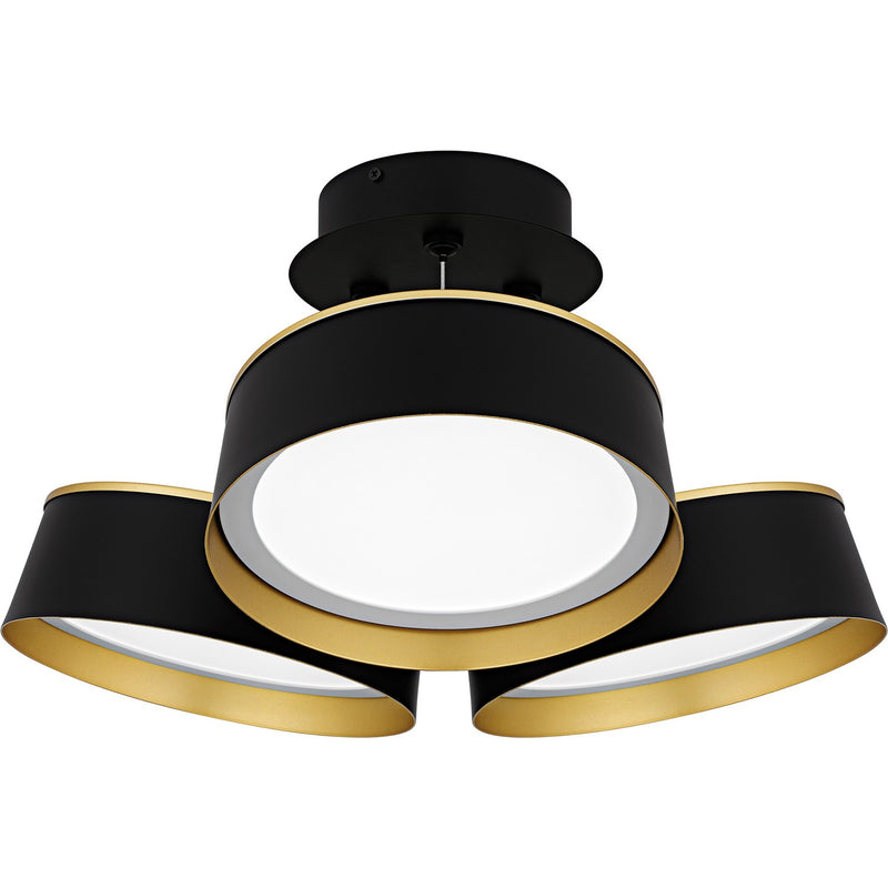 Quoizel BYS1719MBK LED Semi-Flush Mount, Matte Black