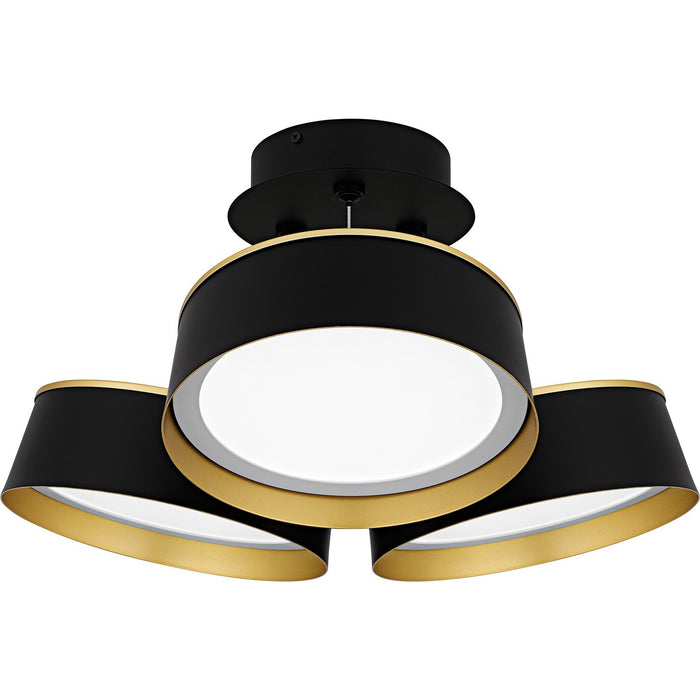 Quoizel BYS1719MBK LED Semi-Flush Mount, Matte Black