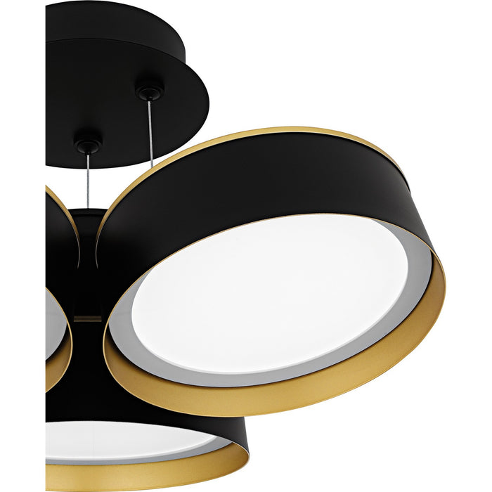 Quoizel BYS1719MBK LED Semi-Flush Mount, Matte Black