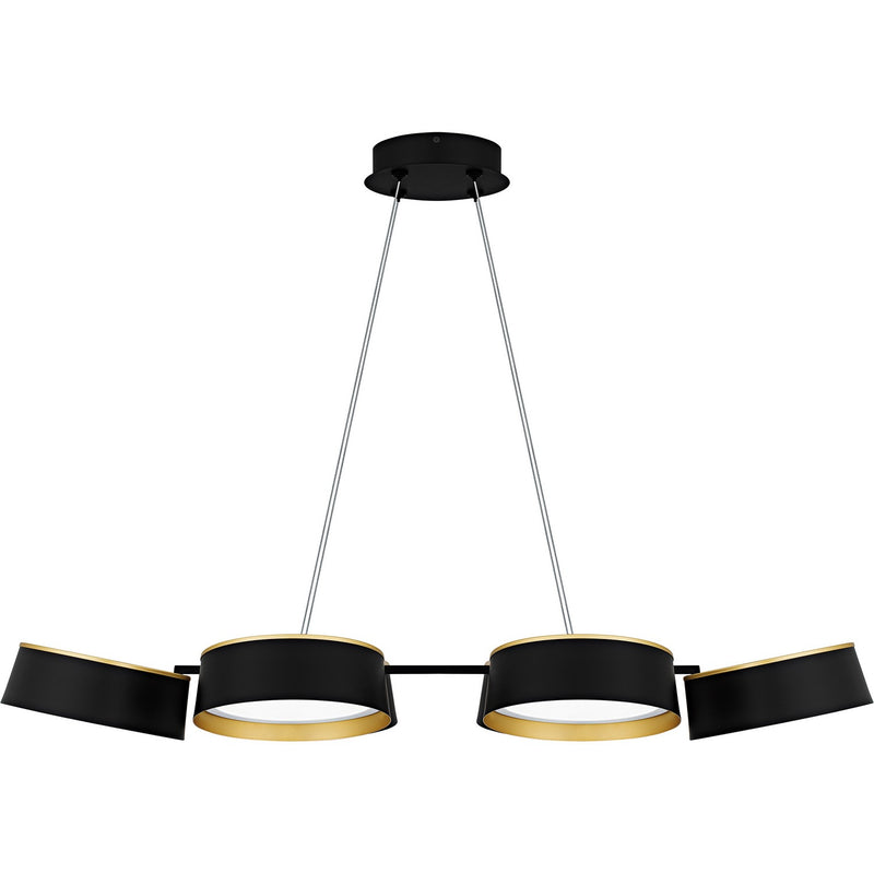 Quoizel BYS640MBK LED Linear Chandelier, Matte Black