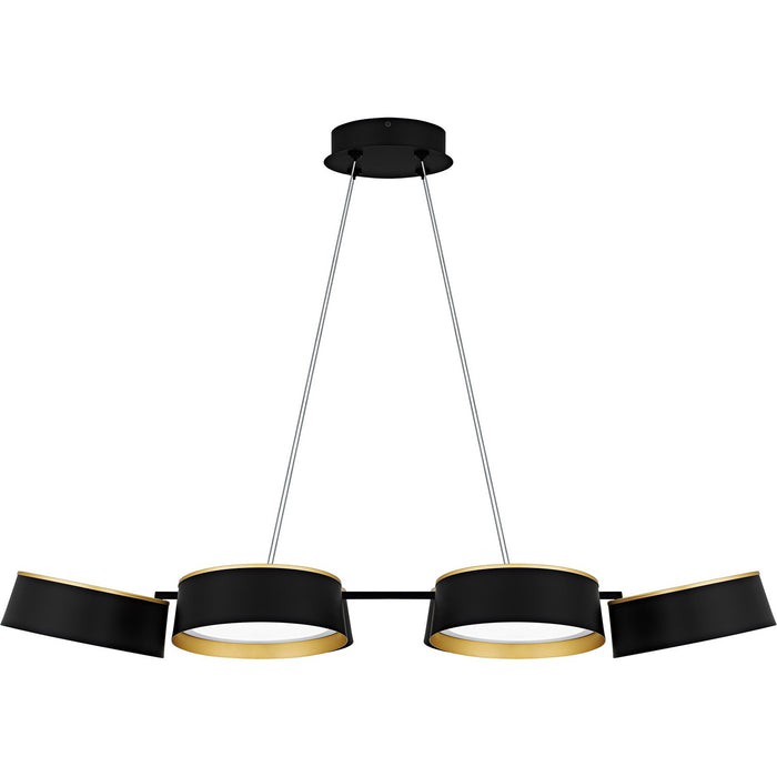 Quoizel BYS640MBK LED Linear Chandelier, Matte Black