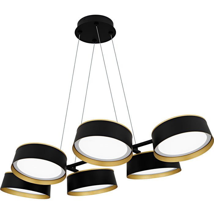 Quoizel BYS640MBK LED Linear Chandelier, Matte Black