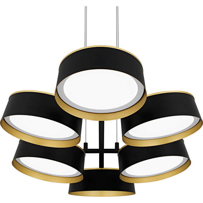 Quoizel BYS640MBK LED Linear Chandelier, Matte Black