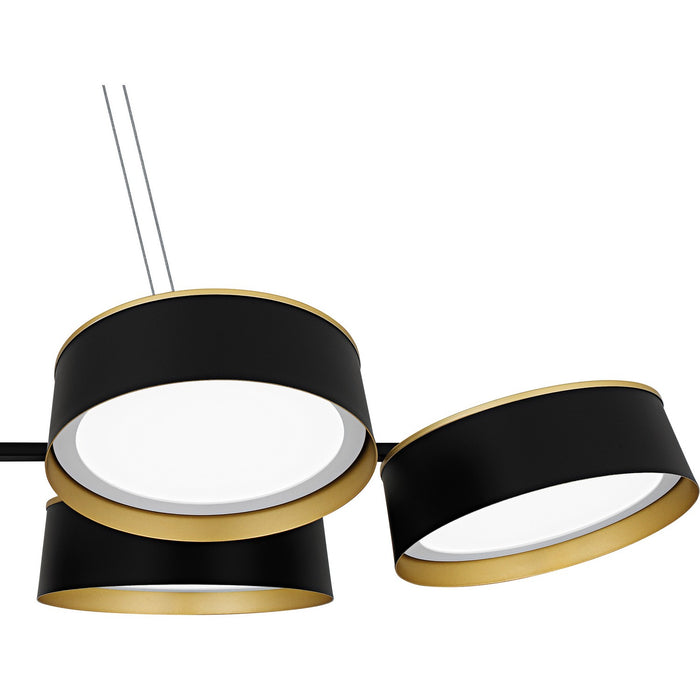 Quoizel BYS640MBK LED Linear Chandelier, Matte Black