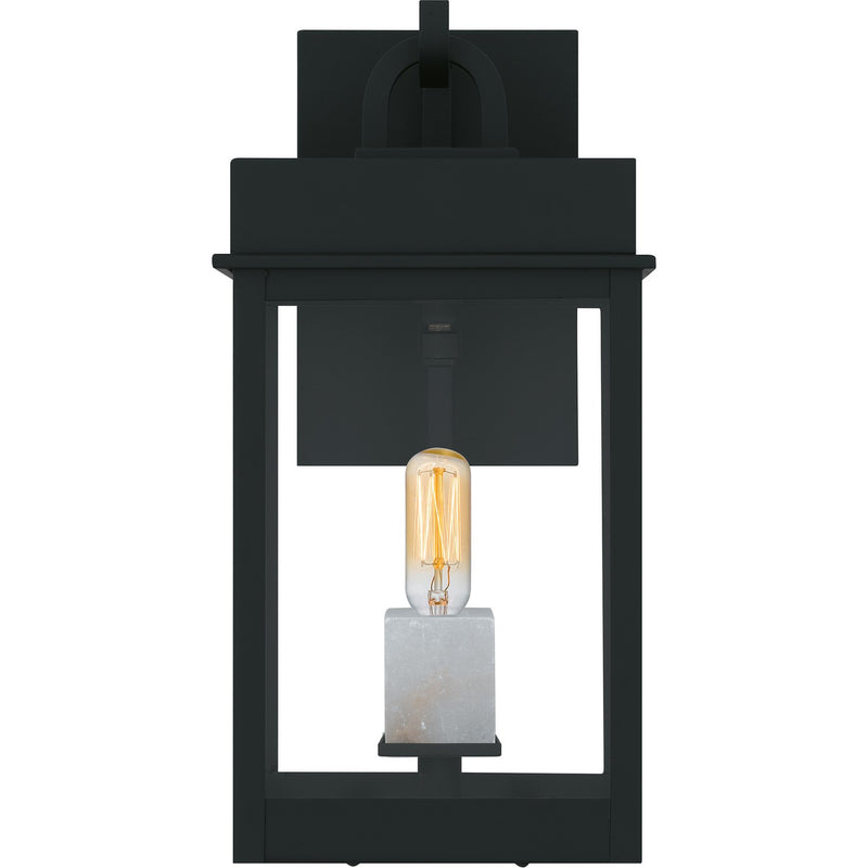 Quoizel CAM8407MBK One Light Outdoor Wall Lantern, Matte Black