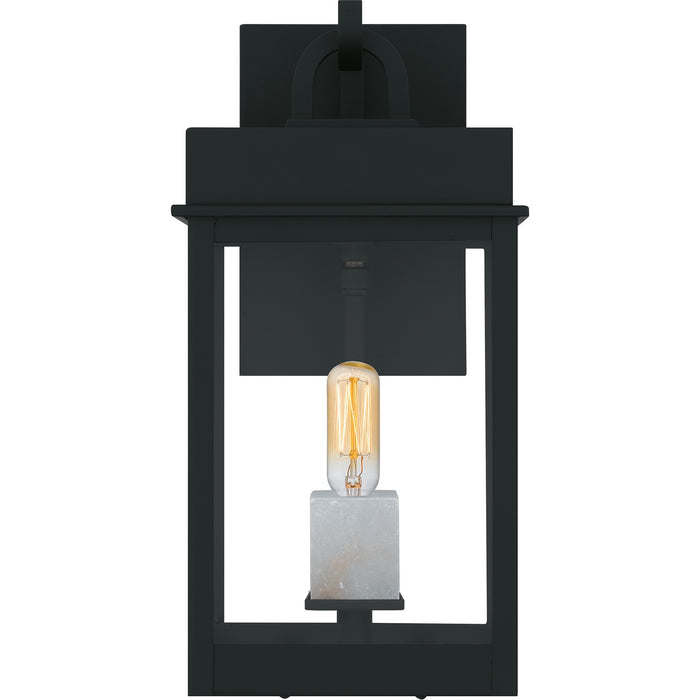 Quoizel CAM8407MBK One Light Outdoor Wall Lantern, Matte Black