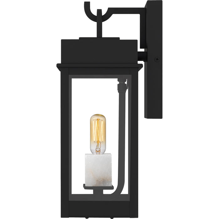 Quoizel CAM8407MBK One Light Outdoor Wall Lantern, Matte Black