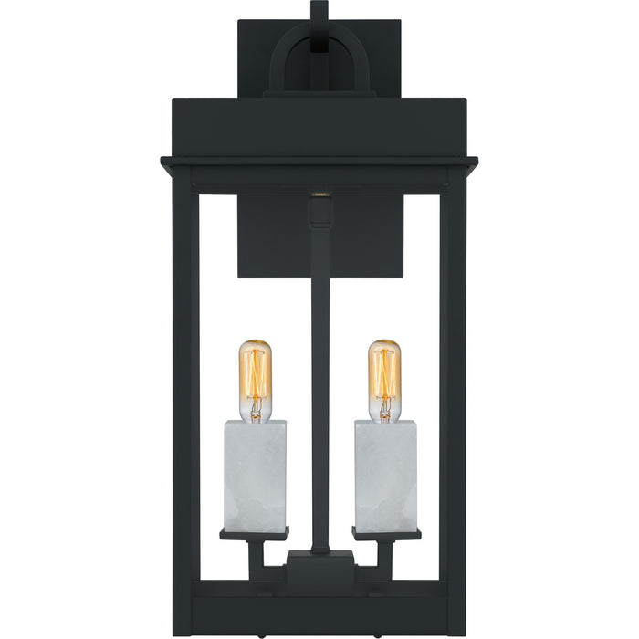 Quoizel CAM8408MBK Two Light Outdoor Wall Lantern, Matte Black