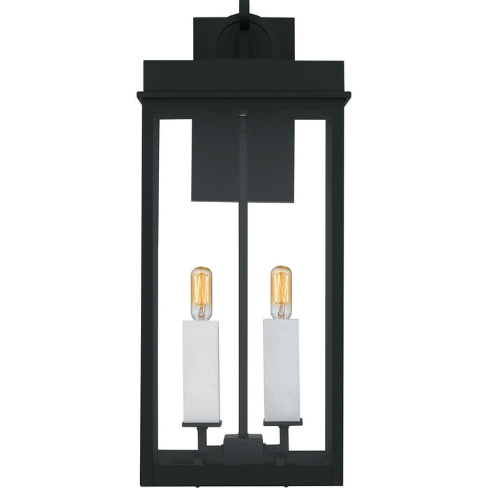 Quoizel CAM8409MBK Two Light Outdoor Wall Lantern, Matte Black