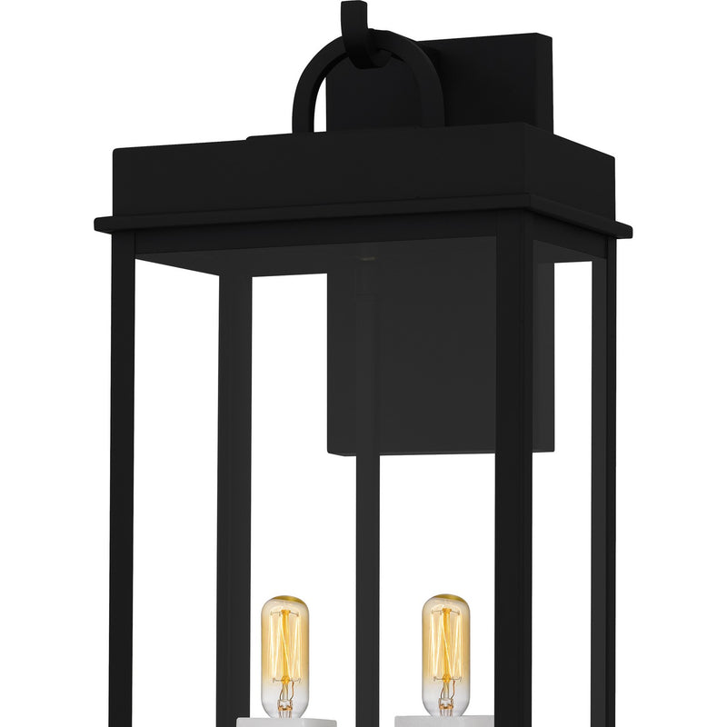 Quoizel CAM8409MBK Two Light Outdoor Wall Lantern, Matte Black