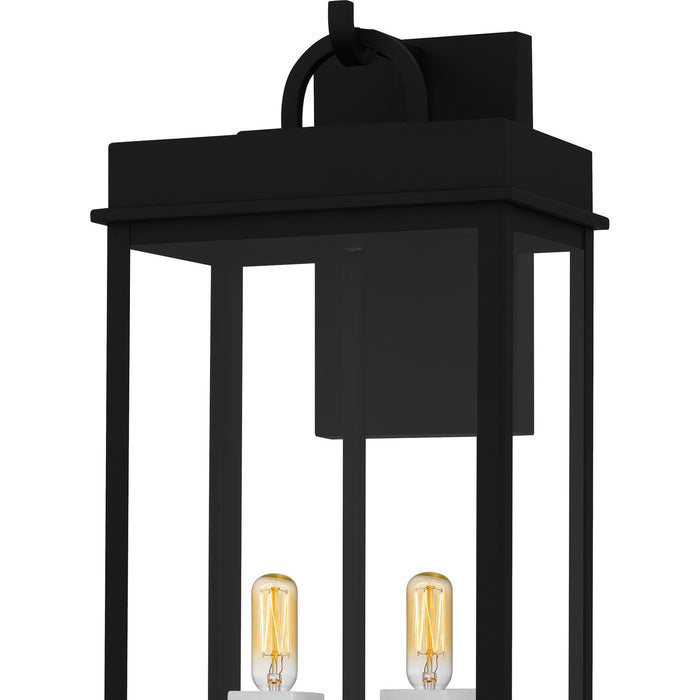 Quoizel CAM8409MBK Two Light Outdoor Wall Lantern, Matte Black
