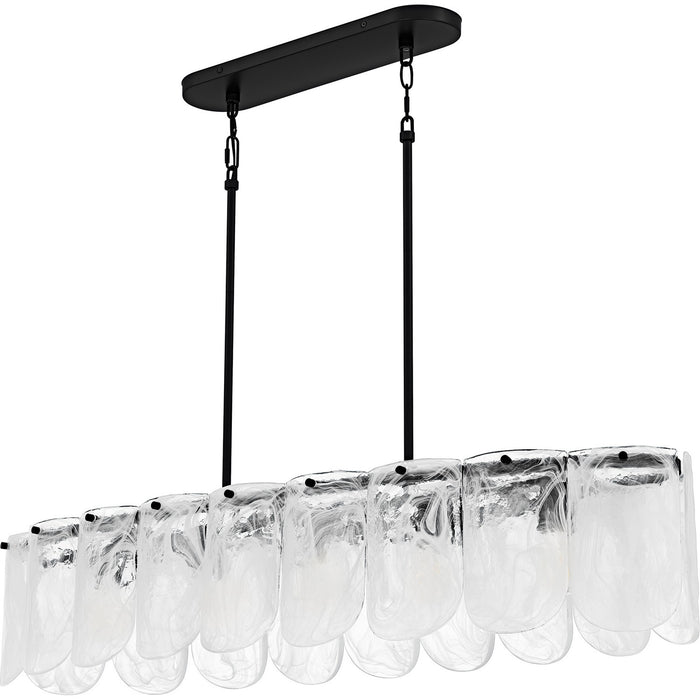 Quoizel CAS543MBK Five Light Linear Chandelier, Matte Black