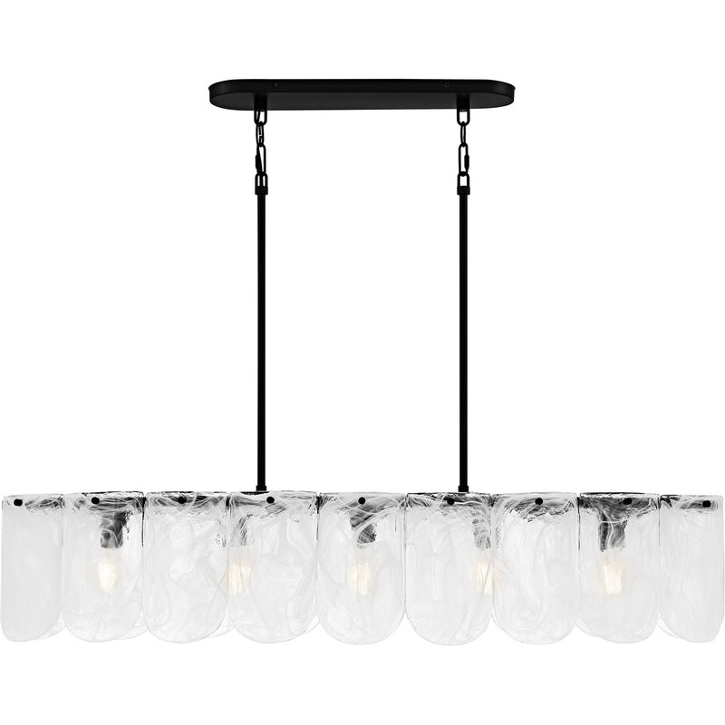 Quoizel CAS543MBK Five Light Linear Chandelier, Matte Black