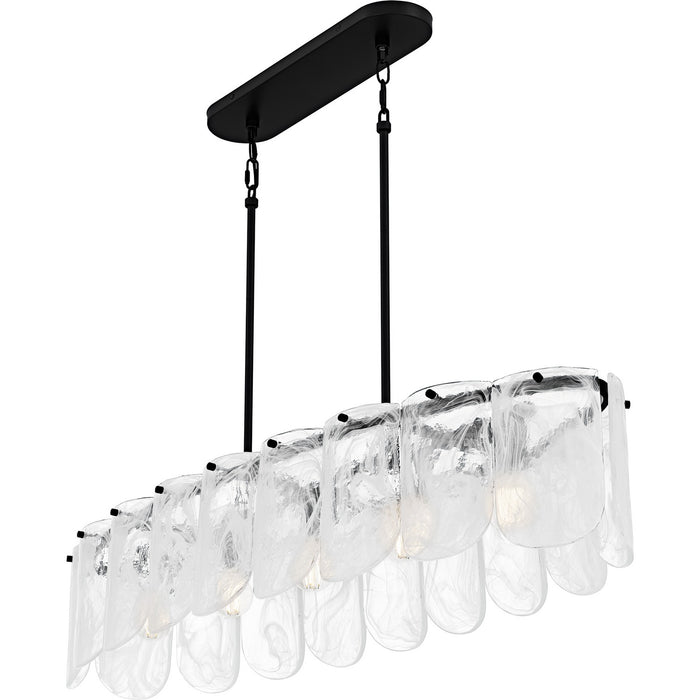 Quoizel CAS543MBK Five Light Linear Chandelier, Matte Black