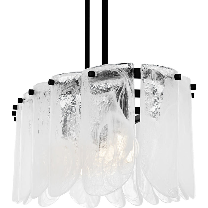 Quoizel CAS543MBK Five Light Linear Chandelier, Matte Black