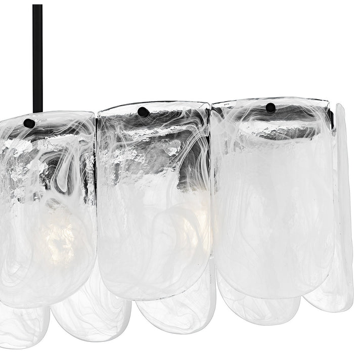 Quoizel CAS543MBK Five Light Linear Chandelier, Matte Black