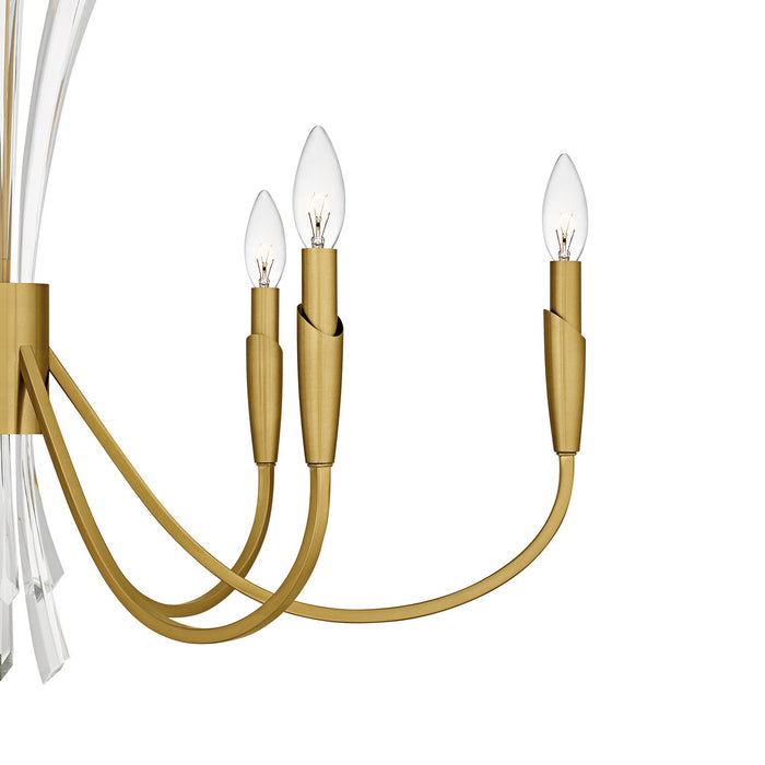 Quoizel CCY5032BRG Six Light Chandelier, Brushed Gold