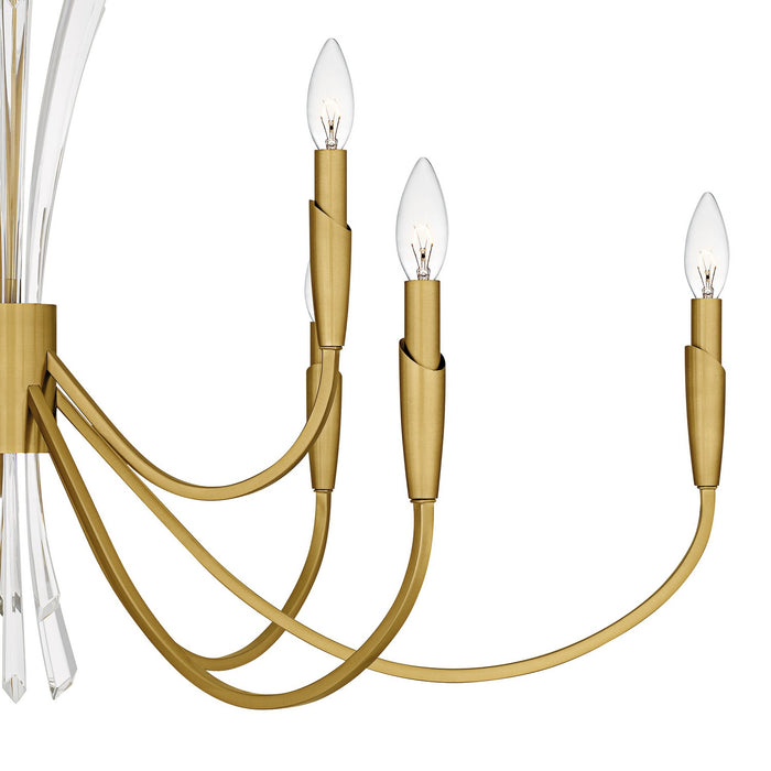 Quoizel CCY5040BRG Nine Light Chandelier, Brushed Gold