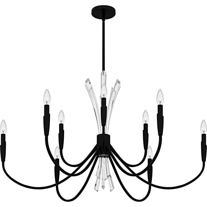 Quoizel CCY5040MBK Nine Light Chandelier, Matte Black