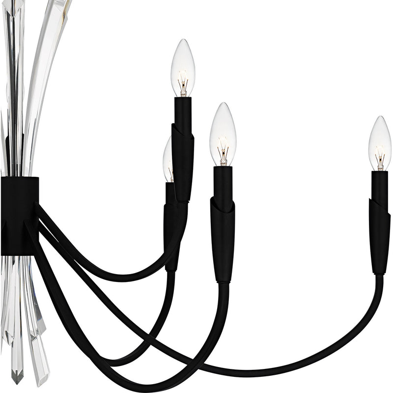 Quoizel CCY5040MBK Nine Light Chandelier, Matte Black