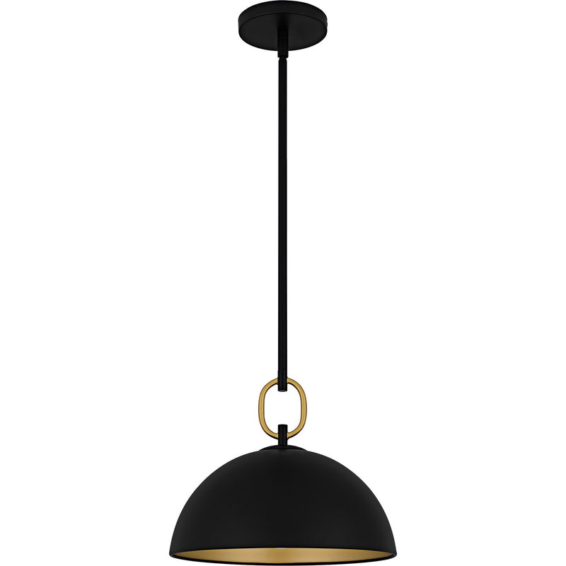 Quoizel CEO1812MBK One Light Pendant, Matte Black